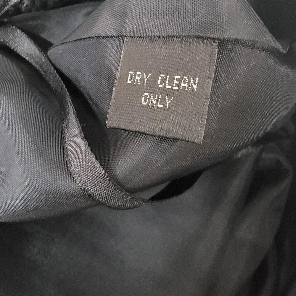 Linda Allard Ellen Tracy Black Gray Skirt LINED size 22 Herringbone